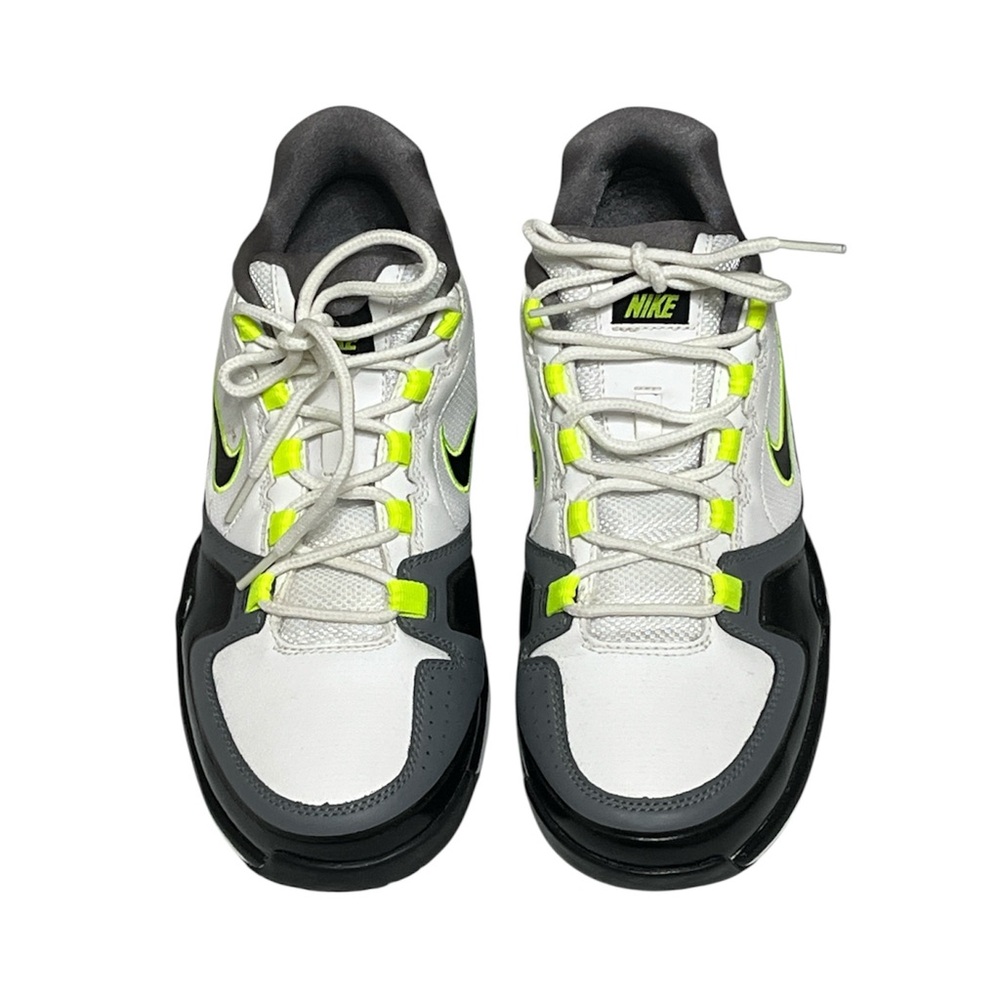 Nike White, Gray and Black Sneakers with Neon Highlights Big Boys Sz 7Y
